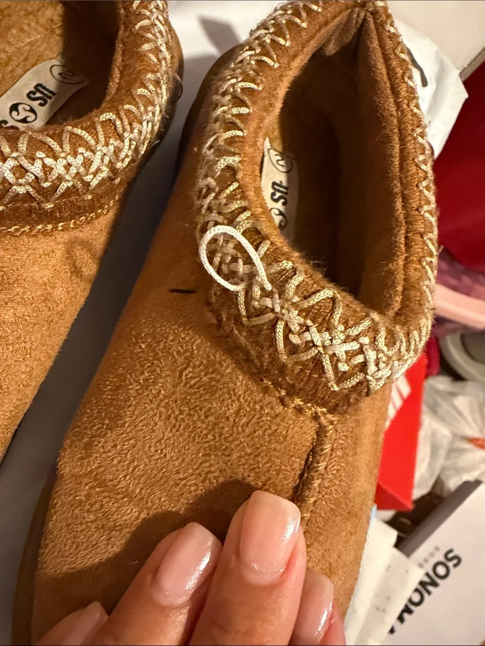 Kids' Cozy Slip-On Slippers - Brown